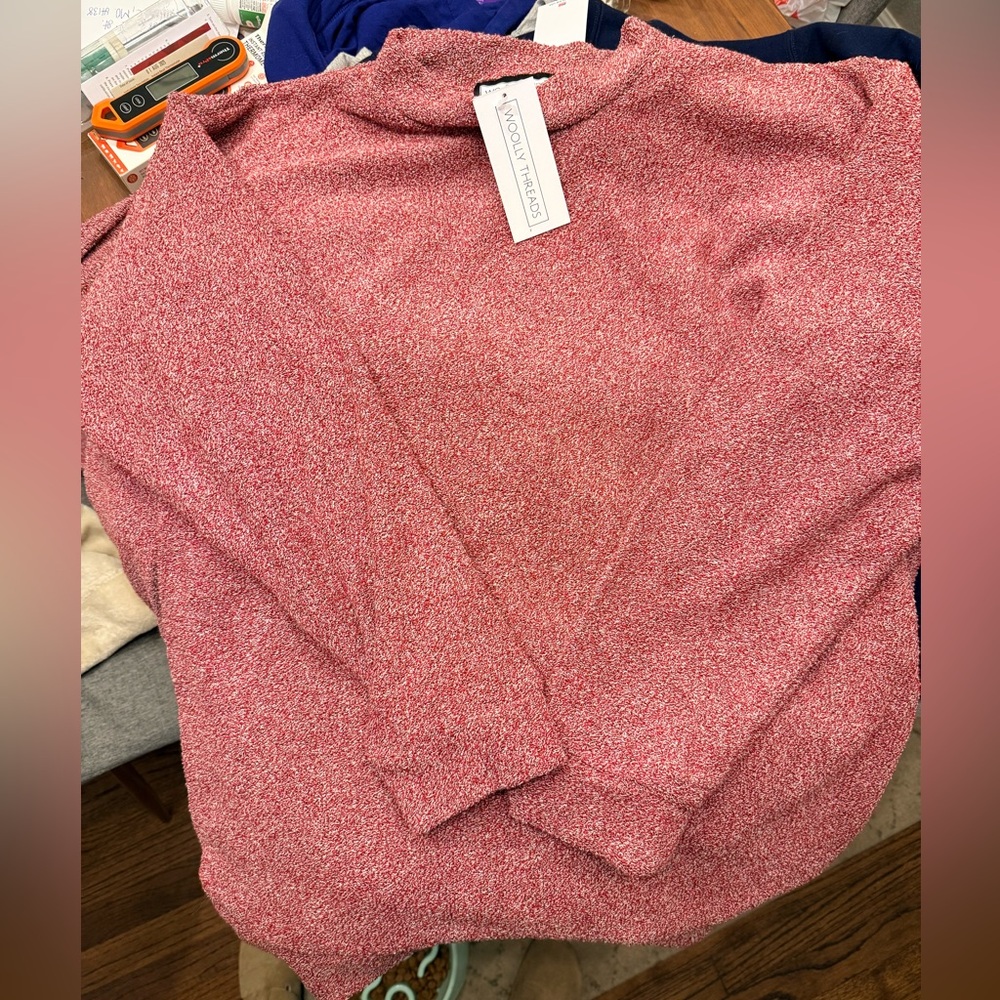 Woolly threads mini turtleneck sweatshirt